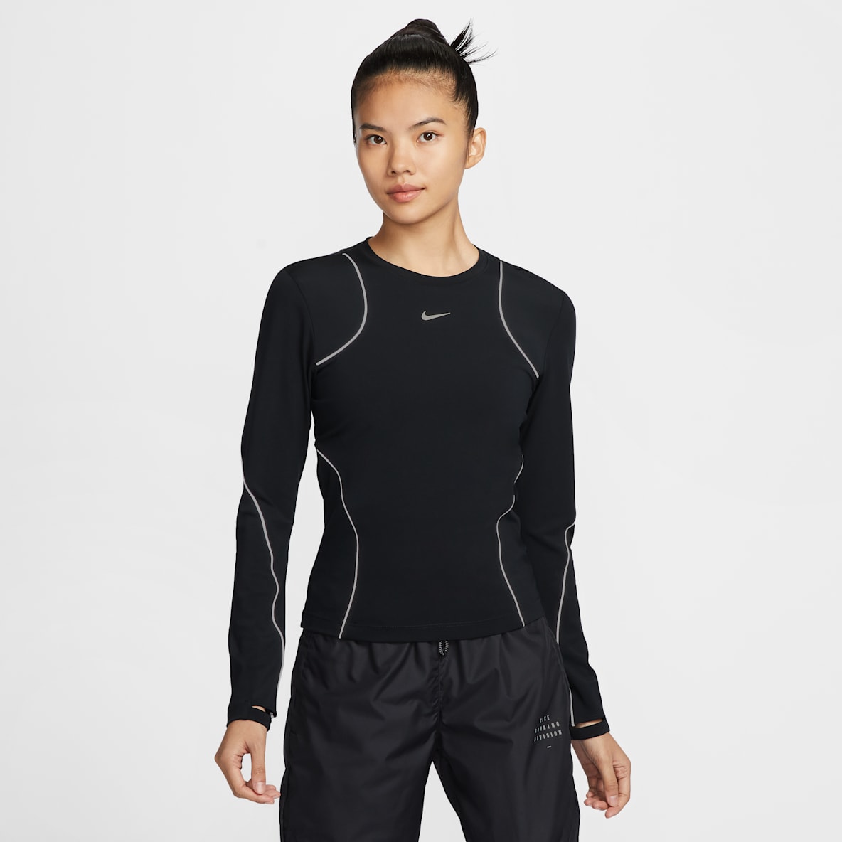 NIKE 切替ロングスリーブランニングトップ 長袖 シャツ NIKE ナイキ レディス 陸上/ランニング 長袖Tシャツ ウィメンズ